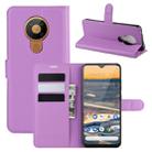 For Nokia 5.3 Litchi Texture Horizontal Flip Protective Case with Holder & Card Slots & Wallet(Purple) - 1