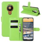 For Nokia 5.3 Litchi Texture Horizontal Flip Protective Case with Holder & Card Slots & Wallet(Green) - 1