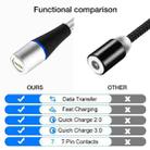2 in 1 3A USB to 8 Pin + USB-C / Type-C Fast Charging + 480Mbps Data Transmission Mobile Phone Magnetic Suction Fast Charging Data Cable, Cable Length: 1m(Blue) - 9