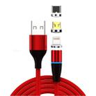 3 in 1 3A USB to 8 Pin + Micro USB + USB-C / Type-C Fast Charging + 480Mbps Data Transmission Mobile Phone Magnetic Suction Fast Charging Data Cable, Cable Length: 1m(Red) - 1