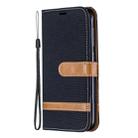 Color Matching Denim Texture Leather Case for Nokia 4.2, with Holder & Card Slots & Wallet & Lanyard(Black) - 1