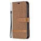 Color Matching Denim Texture Leather Case for Nokia 4.2, with Holder & Card Slots & Wallet & Lanyard(Brown) - 1
