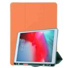 For iPad mini 5 / mini 4 /3 /2 /1  Honeycomb Ventilation Foldable Deformation Horizontal Flip PU Leather Case with 3-Folding Holder & Pen Slot  & Smart Sleep / Wake-up(Orange) - 1