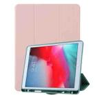 For iPad mini 5 / mini 4 /3 /2 /1  Honeycomb Ventilation Foldable Deformation Horizontal Flip PU Leather Case with 3-Folding Holder & Pen Slot  & Smart Sleep / Wake-up(Pink) - 1