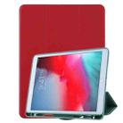 For iPad mini 5 / mini 4 /3 /2 /1  Honeycomb Ventilation Foldable Deformation Horizontal Flip PU Leather Case with 3-Folding Holder & Pen Slot  & Smart Sleep / Wake-up(Red) - 1