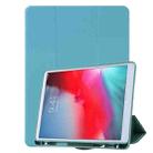 For iPad mini 5 / mini 4 /3 /2 /1  Honeycomb Ventilation Foldable Deformation Horizontal Flip PU Leather Case with 3-Folding Holder & Pen Slot  & Smart Sleep / Wake-up(Blue) - 1