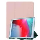 For iPad 9.7(2018) / (2017) / Air 2 / Air Honeycomb Ventilation Foldable Deformation Horizontal Flip PU Leather Case with 3-Folding Holder & Pen Slot  & Smart Sleep / Wake-up(Pink) - 1