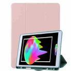 For iPad 10.2 Honeycomb Ventilation Foldable Deformation Horizontal Flip PU Leather Case with 3-Folding Holder & Pen Slot & Smart Sleep / Wake-up(Pink) - 1