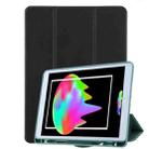 For iPad 10.2 Honeycomb Ventilation Foldable Deformation Horizontal Flip PU Leather Case with 3-Folding Holder & Pen Slot & Smart Sleep / Wake-up(Black) - 1