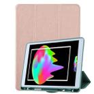 For iPad 10.2 Honeycomb Ventilation Foldable Deformation Horizontal Flip PU Leather Case with 3-Folding Holder & Pen Slot & Smart Sleep / Wake-up(Rose Gold) - 1