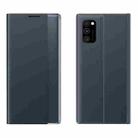 For Samsung Galaxy A71 5G Plain Texture Cloth Attraction Flip Holder Leather Phone Case(Dark Blue) - 1