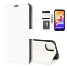 For Huawei Y5p/Honor 9S R64 Texture Single Horizontal Flip Protective Case with Holder & Card Slots & Wallet& Photo Frame(White) - 1