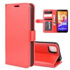 For Huawei Y5p/Honor 9S R64 Texture Single Horizontal Flip Protective Case with Holder & Card Slots & Wallet& Photo Frame(Red) - 1