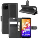 For Huawei Y5p/Honor 9S Litchi Texture Horizontal Flip Protective Case with Holder & Card Slots & Wallet(Black) - 1