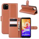 For Huawei Y5p/Honor 9S Litchi Texture Horizontal Flip Protective Case with Holder & Card Slots & Wallet(Brown) - 1