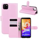 For Huawei Y5p/Honor 9S Litchi Texture Horizontal Flip Protective Case with Holder & Card Slots & Wallet(Pink) - 1