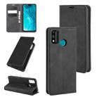 For Huawei Honor 9X lite Retro-skin Business Magnetic Suction Leather Case with Holder & Card Slots & Wallet(Black) - 1