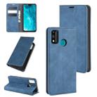 For Huawei Honor 9X lite Retro-skin Business Magnetic Suction Leather Case with Holder & Card Slots & Wallet(Dark Blue) - 1