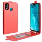 For Huawei Honor 9X lite R64 Texture Single Vertical Flip Leather Protective Case with Card Slots & Photo Frame(Red) - 1