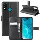 For Huawei Honor 9X lite Litchi Texture Horizontal Flip Protective Case with Holder & Card Slots & Wallet(Black) - 1