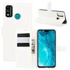 For Huawei Honor 9X lite Litchi Texture Horizontal Flip Protective Case with Holder & Card Slots & Wallet(White) - 1