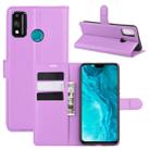 For Huawei Honor 9X lite Litchi Texture Horizontal Flip Protective Case with Holder & Card Slots & Wallet(Purple) - 1