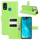 For Huawei Honor 9X lite Litchi Texture Horizontal Flip Protective Case with Holder & Card Slots & Wallet(Green) - 1