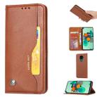 For Xiaomi Redmi Note 9/Redmi 10X Knead Skin Texture Horizontal Flip Leather Case , with Photo Frame & Holder & Card Slots & Wallet(Brown) - 1