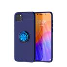 For Huawei Y5P Metal Ring Holder 360 Degree Rotating TPU Case(Blue+Blue) - 1