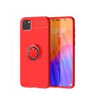 For Huawei Y5P Metal Ring Holder 360 Degree Rotating TPU Case(Red+Red) - 1