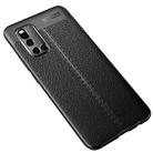 For VIVO V19 Litchi Texture TPU Shockproof Case(Black) - 1