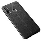 For Huawei Y6P Litchi Texture TPU Shockproof Case(Black) - 1