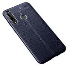 For Huawei Y6P Litchi Texture TPU Shockproof Case(Navy Blue) - 1