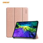 For iPad Pro 11 2022 / 2020 / 2021 ENKAY ENK-8001 Denim Pattern Horizontal Flip Leather Smart Tablet Case with Holder(Pink) - 1