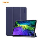 For iPad Pro 11 2022 / 2020 / 2021 ENKAY ENK-8001 Denim Pattern Horizontal Flip Leather Smart Tablet Case with Holder(Dark Blue) - 1