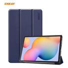 For Samsung Galaxy Tab S6 Lite P610 / P615 / Tab S6 Lite 2022 / P613 / P619 ENKAY 3-Fold Plastic Leather Smart Tablet Case(Dark Blue) - 1