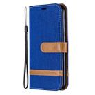Color Matching Denim Texture Leather Case for  Galaxy  A6, with Holder & Card Slots & Wallet & Lanyard(Royal blue) - 1