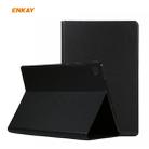 For Samsung Galaxy Tab S6 Lite P610 / P615 / Tab S6 Lite 2022 / P613 / P619 ENKAY Elastic Leather Tablet Case with Holder(Black) - 1