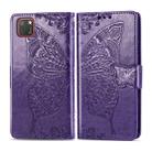 For Huawei Y5P Butterfly Love Flower Embossed Horizontal Flip Leather Case with Bracket / Card Slot / Wallet / Lanyard(Dark Purple) - 1