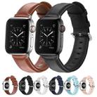 For Apple Watch Series 5 & 4 44mm 3 & 2 & 1 42mm Round Hole Leather Strap(Black) - 4