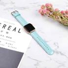 For Apple Watch Series 5 & 4 44mm 3 & 2 & 1 42mm Round Hole Leather Strap(Sky blue) - 3