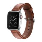 For Apple Watch Series 5 & 4 44mm 3 & 2 & 1 42mm Round Hole Leather Strap(Brown) - 2