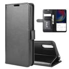 For Wiko view 4/ 4 lite R64 Texture Single Horizontal Flip Protective Case with Holder & Card Slots & Wallet& Photo Frame(Black) - 1