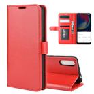 For Wiko view 4/ 4 lite R64 Texture Single Horizontal Flip Protective Case with Holder & Card Slots & Wallet& Photo Frame(Red) - 1