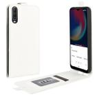 For Wiko view 4/ 4 lite R64 Texture Single Vertical Flip Leather Protective Case with Card Slots & Photo Frame(White) - 1