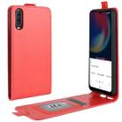 For Wiko view 4/ 4 lite R64 Texture Single Vertical Flip Leather Protective Case with Card Slots & Photo Frame(Red) - 1