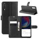 For Wiko view 4/ 4 lite Litchi Texture Horizontal Flip Protective Case with Holder & Card Slots & Wallet(Black) - 1