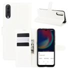 For Wiko view 4/ 4 lite Litchi Texture Horizontal Flip Protective Case with Holder & Card Slots & Wallet(White) - 1
