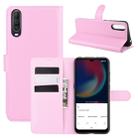 For Wiko view 4/ 4 lite Litchi Texture Horizontal Flip Protective Case with Holder & Card Slots & Wallet(Pink) - 1