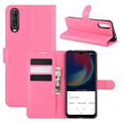 For Wiko view 4/ 4 lite Litchi Texture Horizontal Flip Protective Case with Holder & Card Slots & Wallet(Rose red) - 1